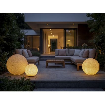 Lampe extérieure STONO 1xE27/20W/230V Ø 40 cm IP65 beige
