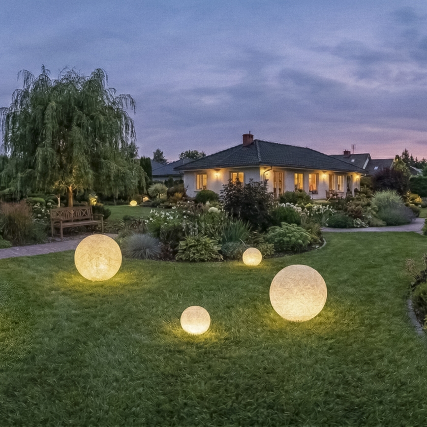 Lampe d'extérieur STONO 1xE27/20W/230V Ø 50 cm IP65 beige