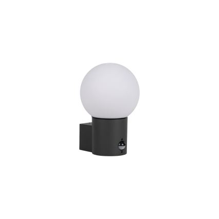 Applique murale d'extérieur avec détecteur de mouvement et capteur crépusculaire STONO 1xE27/15W/230V IP65 anthracite