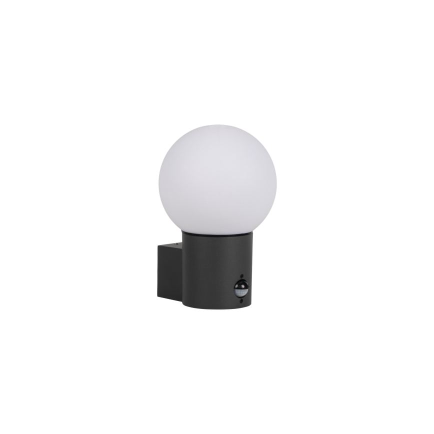Applique murale d'extérieur avec détecteur de mouvement et capteur crépusculaire STONO 1xE27/15W/230V IP65 anthracite