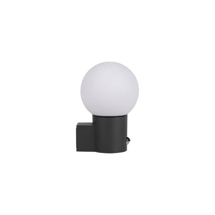 Applique murale d'extérieur avec détecteur de mouvement et capteur crépusculaire STONO 1xE27/15W/230V IP65 anthracite