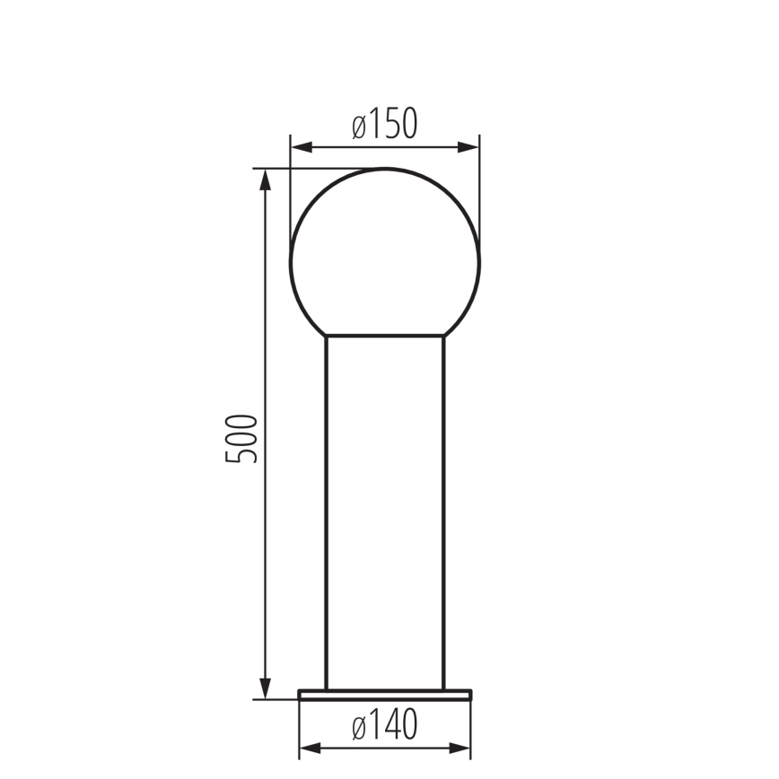 Lampe d'extérieur STONO 1xE27/15W/230V 50 cm IP65 anthracite