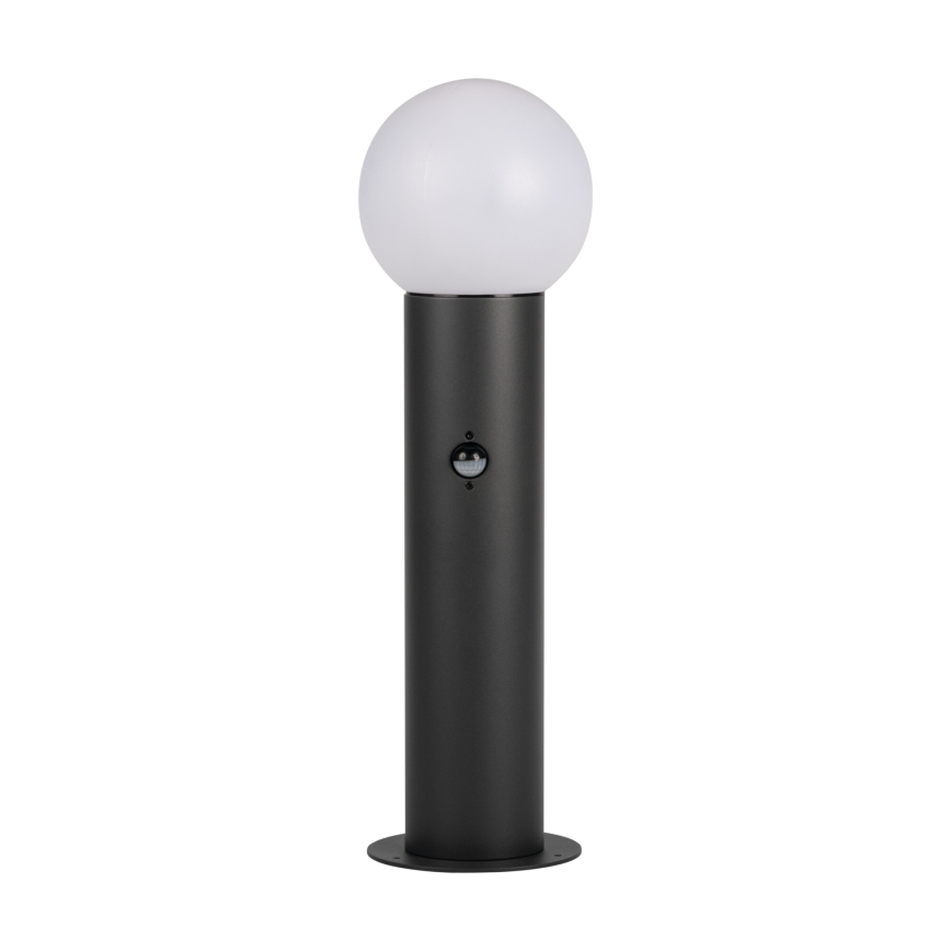 Lampe d'extérieur STONO, avec détecteur de mouvement et capteur crépusculaire, 1xE27/15W/230V, 50 cm, IP65, anthracite