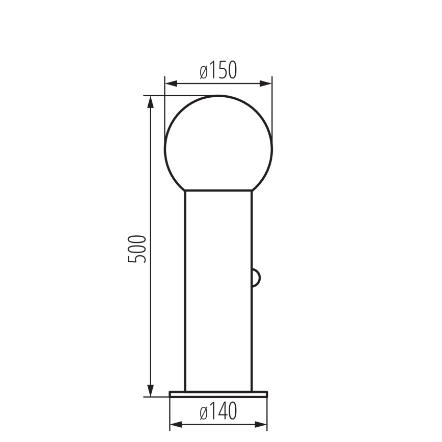 Lampe d'extérieur STONO, avec détecteur de mouvement et capteur crépusculaire, 1xE27/15W/230V, 50 cm, IP65, anthracite