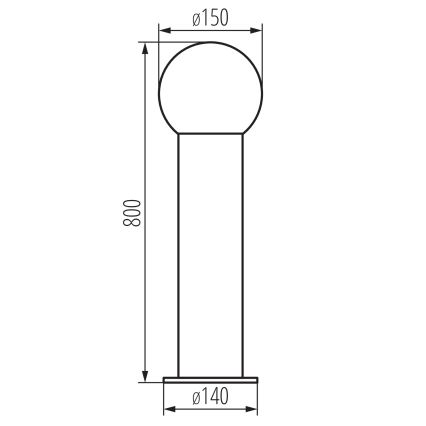 Lampe d'extérieur STONO 1xE27/15W/230V 80 cm IP65 anthracite