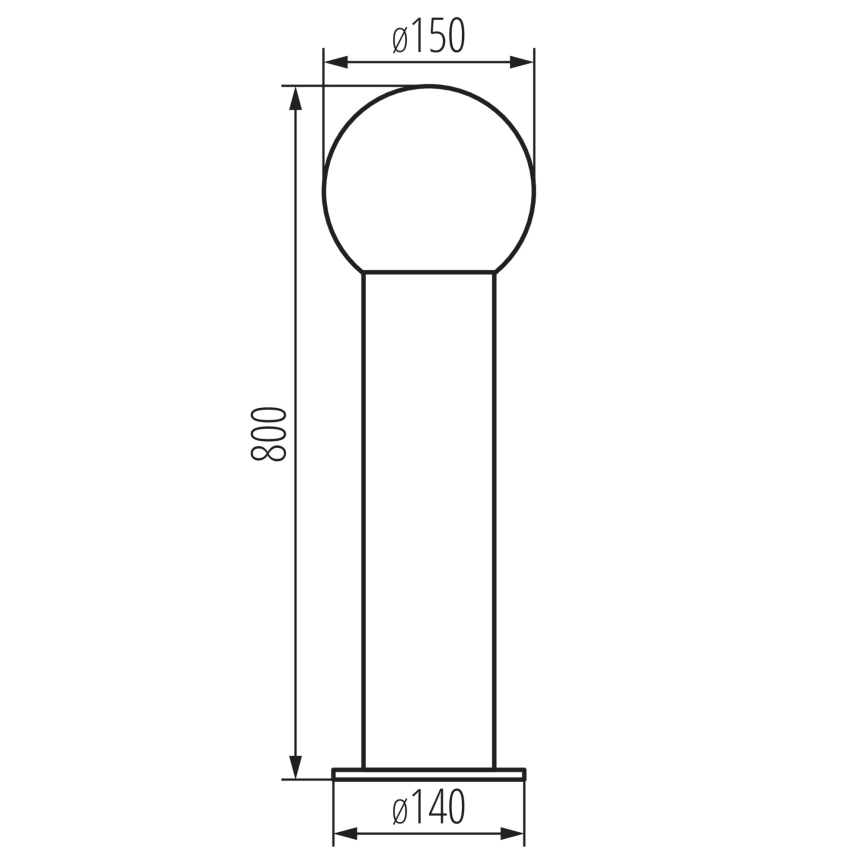 Lampe d'extérieur STONO 1xE27/15W/230V 80 cm IP65 anthracite