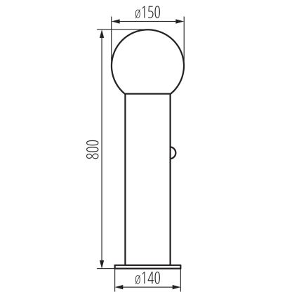 Lampe d'extérieur STONO 1xE27/15W/230V 80 cm IP65 anthracite, équipée d'un détecteur de mouvement et d'un détecteur crépusculaire