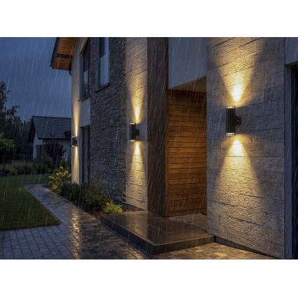 Applique murale d'extérieur à spots RADILO 2xGU10/11W/230V IP44 noire