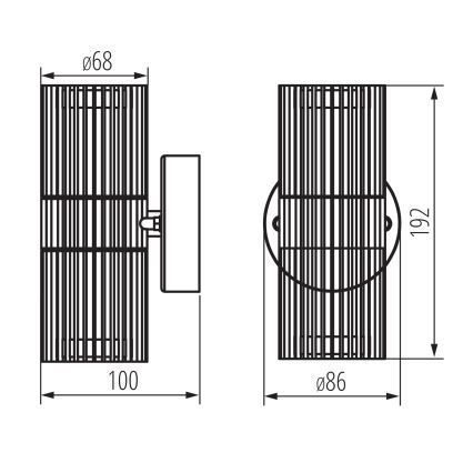 Applique murale d'extérieur à spots RADILO 2xGU10/11W/230V IP44 noire