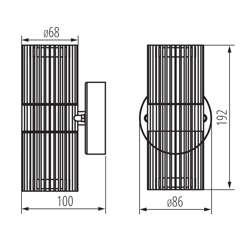 Applique murale d'extérieur à spots RADILO 2xGU10/11W/230V IP44 noire