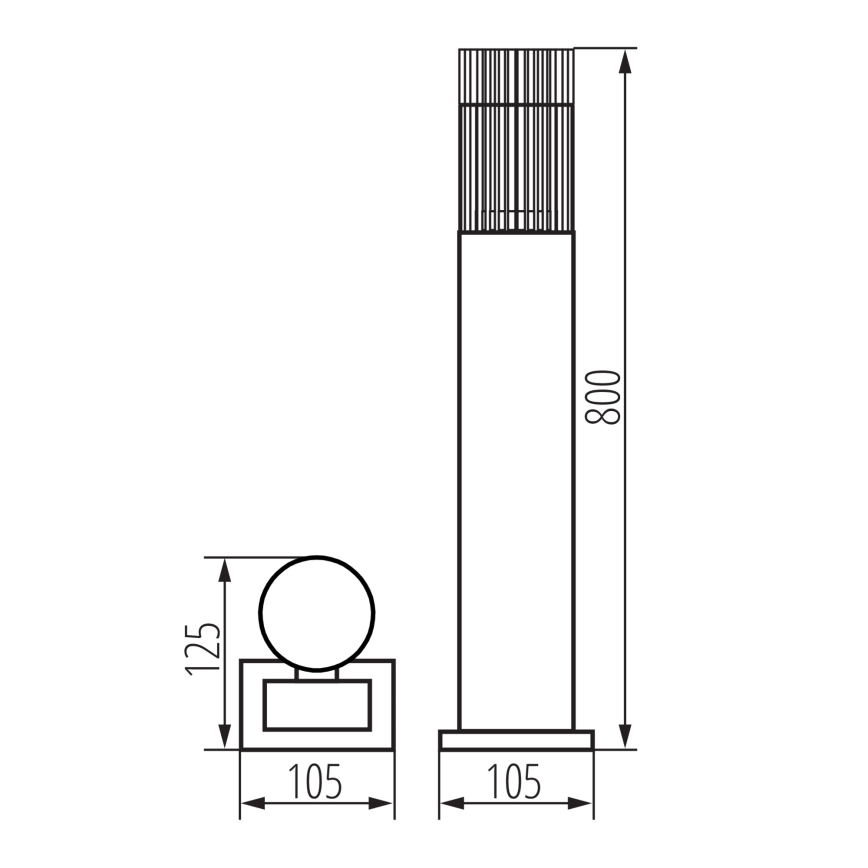 Lampe d'extérieur RADILO 1xGU10/11W/230V 80 cm IP44 noire