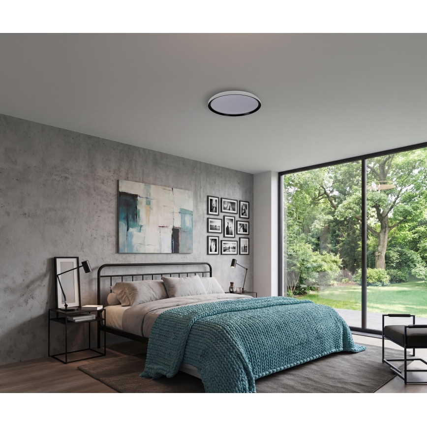 Plafonnier LED dimmable LIXAN LED/47W/230V 3000-6500K Ø 38,6 cm blanc/noir + télécommande