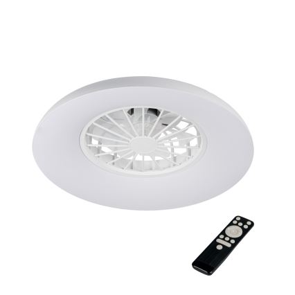 Plafonnier LED RGBW dimmable avec ventilateur PLAVE PAN LED/24W/230V 3000-6500K Ø 48,5 cm blanc + télécommande