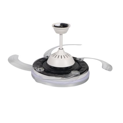 Plafonnier LED dimmable avec ventilateur PLAVE LED/36W/230V 3000-6500K argenté/blanc + télécommande