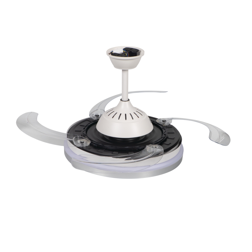 Plafonnier LED dimmable avec ventilateur PLAVE LED/36W/230V 3000-6500K argenté/blanc + télécommande