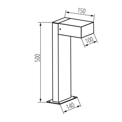 Lampe d'extérieur LEGINO 1xGX53/11W/230V 50 cm IP65 anthracite
