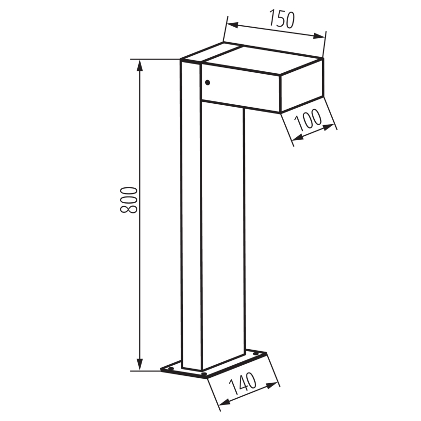 Lampe d'extérieur LEGINO 1xGX53/11W/230V 80 cm IP65 anthracite