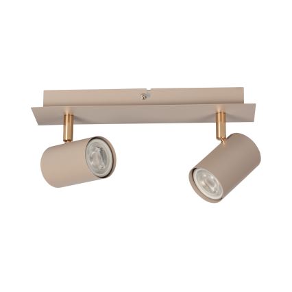 Spot EVALO 2xGU10/10W/230V beige/doré