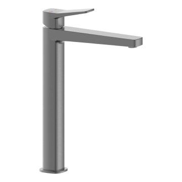 KFA Armatura 4522-712-61 - Mitigeur pour lavabo + bonde MALAGA 30,3 cm gris métallisé