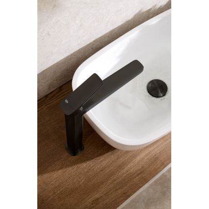 KFA Armatura 4522-712-81 - Mitigeur pour lavabo + vidage MALAGA 30,3 cm noir