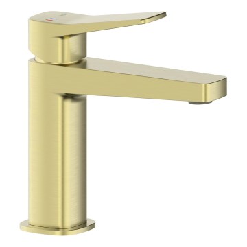 KFA Armatura 4522-815-31 - Mitigeur pour lavabo avec bonde MALAGA 15,9 cm, finition or brossé