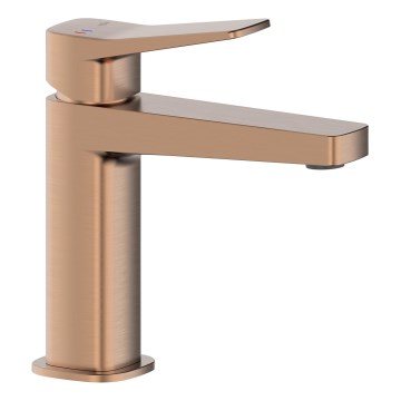 KFA Armatura 4522-815-34 - Mitigeur pour lavabo + bonde MALAGA 15,9 cm or rose
