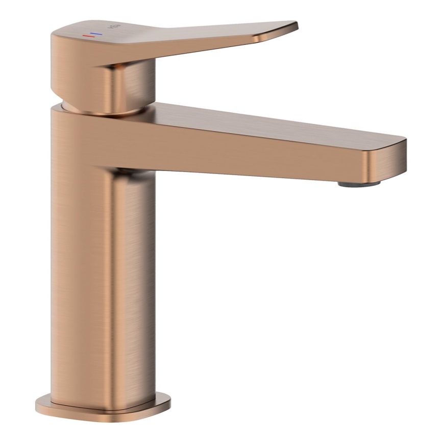 KFA Armatura 4522-815-34 - Mitigeur pour lavabo + bonde MALAGA 15,9 cm or rose
