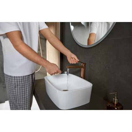 KFA Armatura 4522-815-34 - Mitigeur pour lavabo + bonde MALAGA 15,9 cm or rose