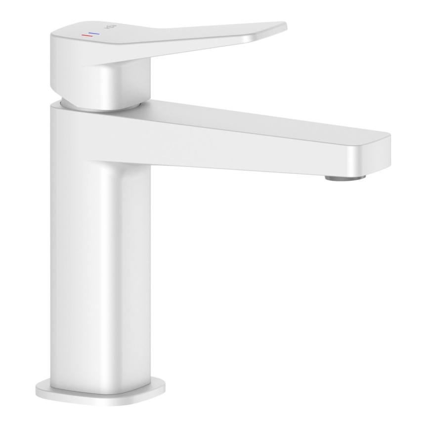 KFA Armatura 4522-815-44 - Mitigeur pour lavabo + bonde MALAGA 15,9 cm, blanc