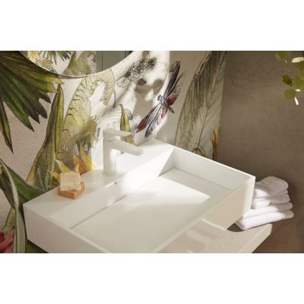 KFA Armatura 4522-815-44 - Mitigeur pour lavabo + bonde MALAGA 15,9 cm, blanc