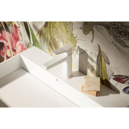 KFA Armatura 4522-815-44 - Mitigeur pour lavabo + bonde MALAGA 15,9 cm, blanc