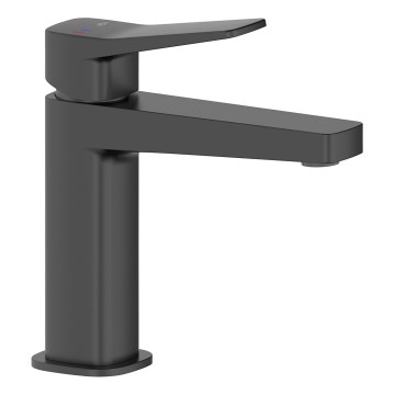 KFA Armatura 4522-815-81 - Mitigeur pour lavabo + bonde MALAGA 15,9 cm noir