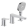 KFA Armatura 4525-210-00 - Mitigeur de baignoire 3 trous MALAGA, chrome brillant