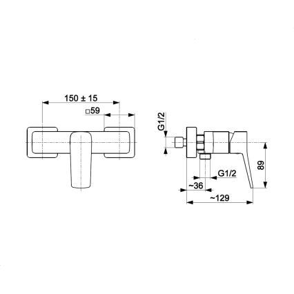 KFA Armatura 4526-010-44 - Mitigeur de douche MALAGA blanc