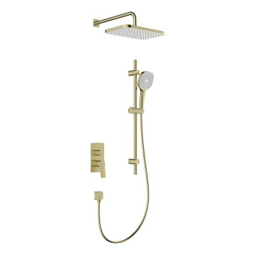 KFA Armatura 4529-301-31 - Ensemble de douche MALAGA avec mitigeur encastré, finition dorée brossée