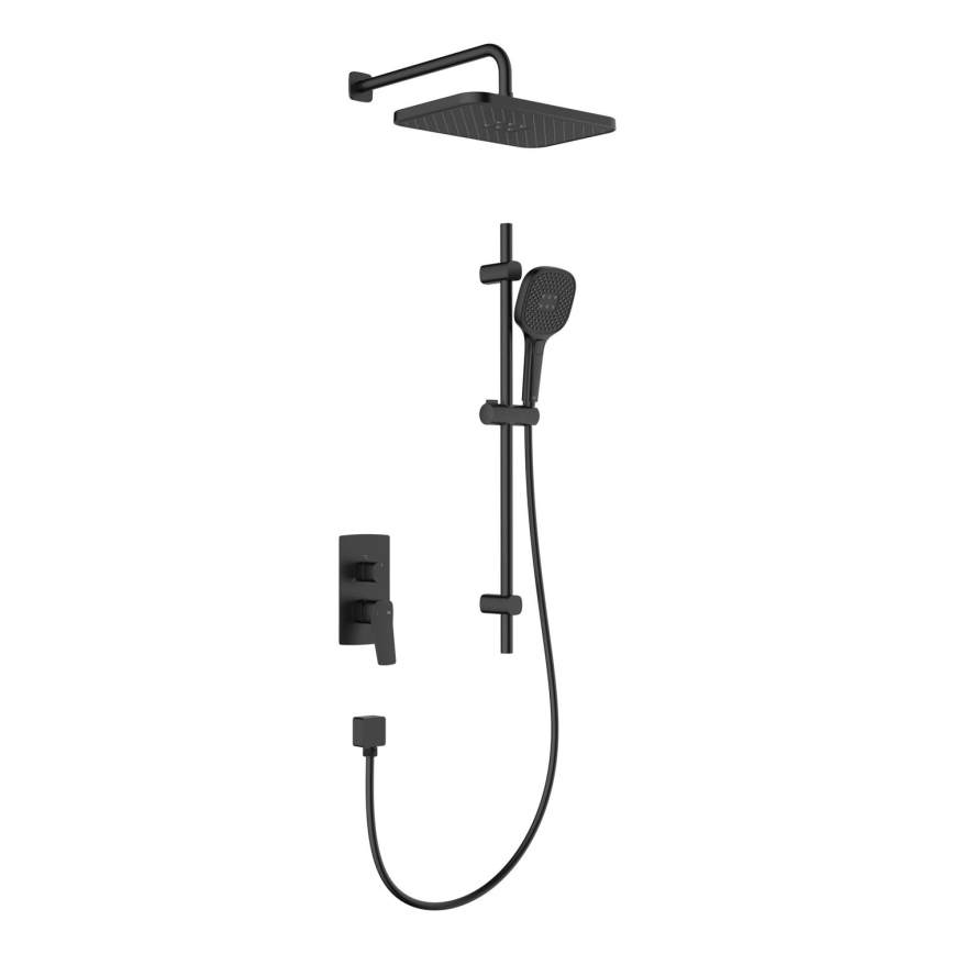 KFA Armatura 4529-301-81 - Ensemble de douche avec mitigeur encastré MALAGA noir