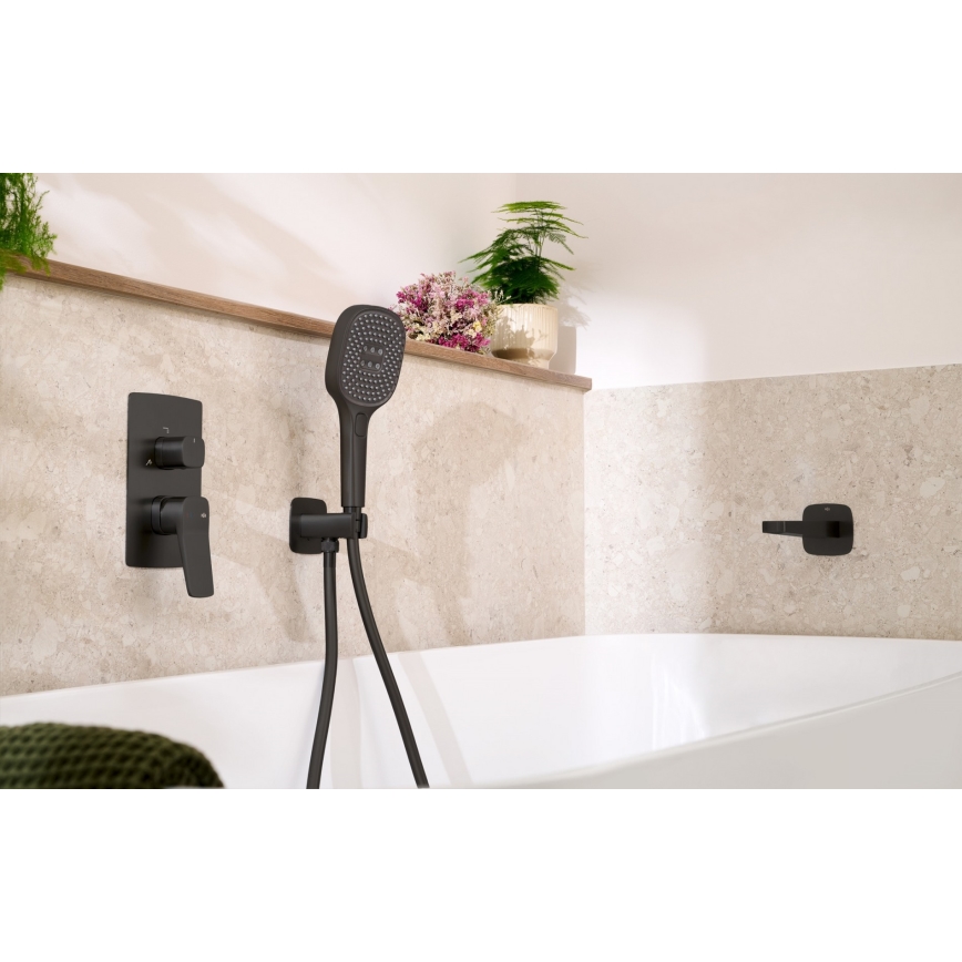 KFA Armatura 4529-301-81 - Ensemble de douche avec mitigeur encastré MALAGA noir