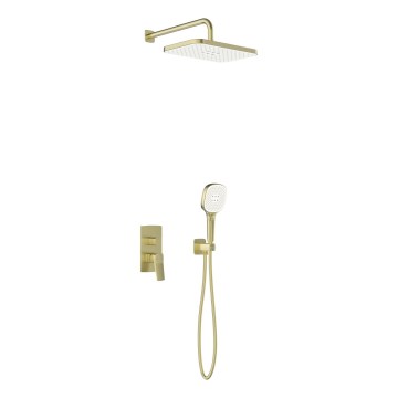 KFA Armatura 4529-501-31 - Ensemble de douche MALAGA avec mitigeur encastré, fini doré brossé