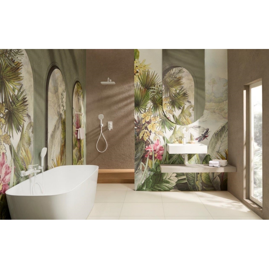 KFA Armatura 4529-501-44 - Ensemble de douche avec mitigeur encastré MALAGA blanc