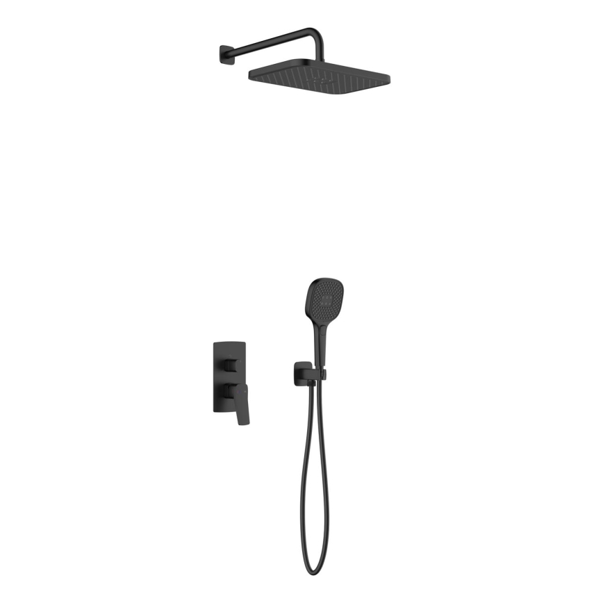 KFA Armatura 4529-501-81 - Ensemble de douche avec mitigeur encastré MALAGA noir