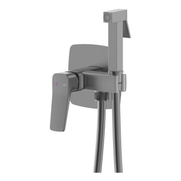 KFA Armatura 4529-512-61 - Mitigeur de bidet encastré avec douchette MALAGA gris métallisé