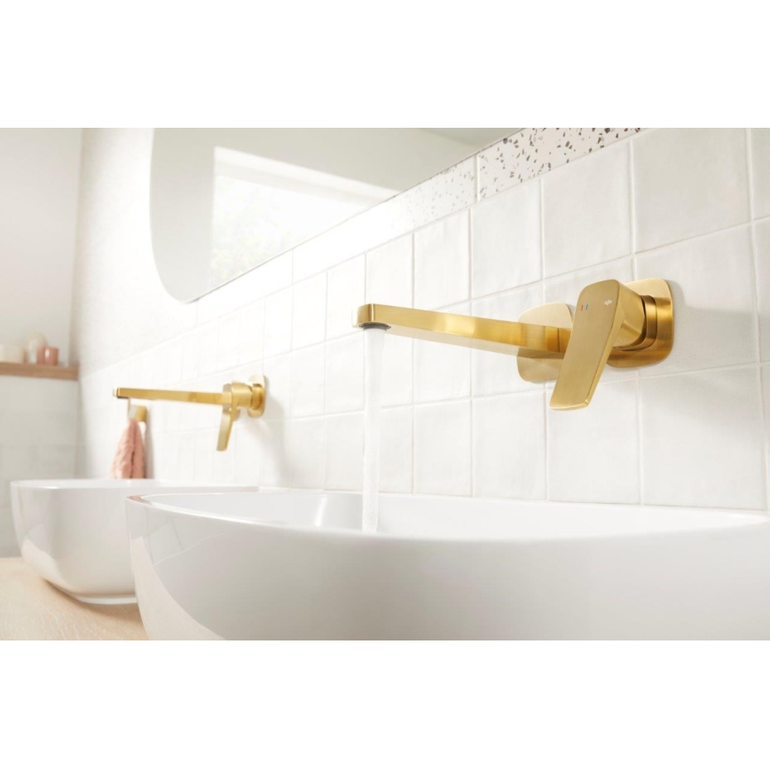 KFA Armatura 4529-810-31 - Mitigeur de lavabo pour installation encastrée MALAGA, finition or brossé