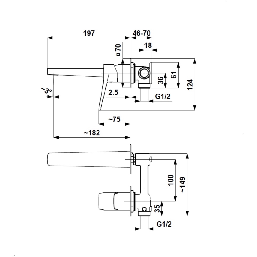 KFA Armatura 4529-810-34 - Mitigeur pour lavabo encastré MALAGA or rose