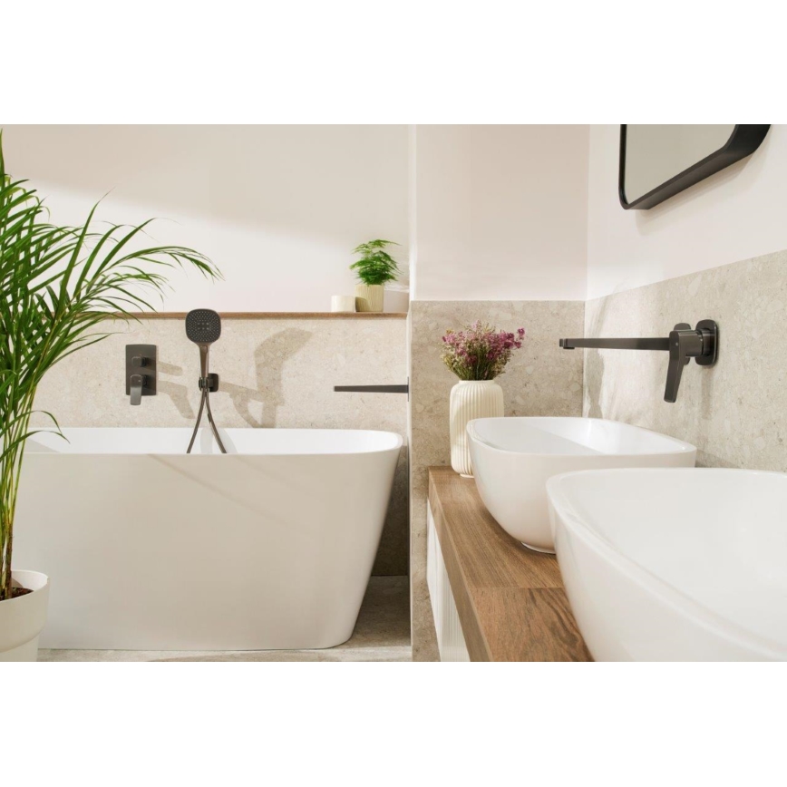 KFA Armatura 4529-810-61 - Mitigeur pour lavabo à encastrer MALAGA gris métallisé