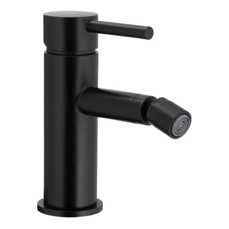 KFA Armatura 5037-015-81 - Robinet de bidet + déchets avec trop-plein MOZA mat noir