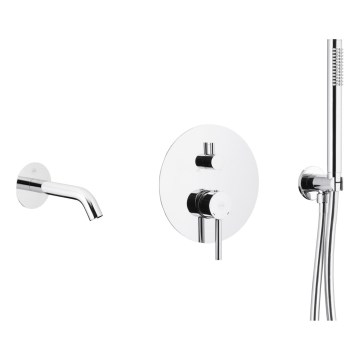 KFA Armatura 5039-401-00 - Set de baignoire avec robinetterie encastrée MOZA chrome brillant