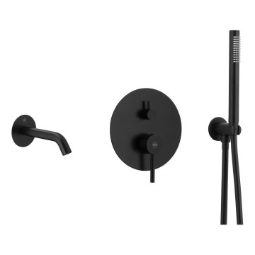KFA Armatura 5039-401-81 - Set de baignoire avec robinetterie encastrée MOZA noir mat