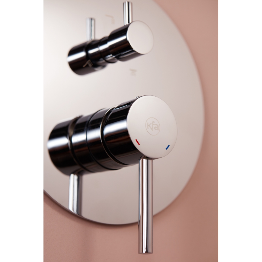 KFA Armatura 5039-501-00 - Colonnes de douche avec robinetterie encastrée MOZA chrome brillant