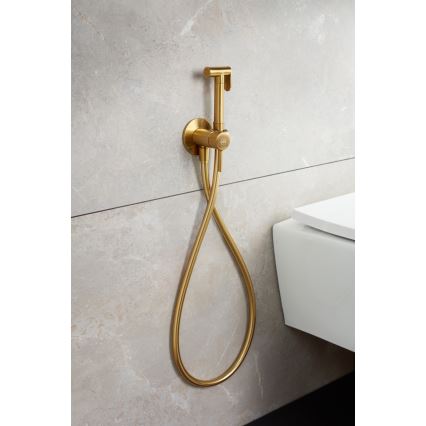 KFA Armatura 5039-512-31 - Robinet de bidet avec douchette pour installation encastrée MOZA poli doré