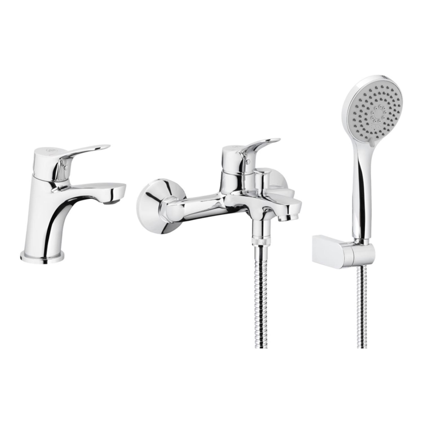 KFA Armatura 5241-003-00 - Colonne de douche avec robinet + robinet de lavabo MORRIS chrome brillant